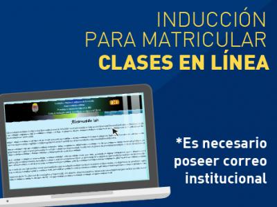 Inducción para matricular clases en línea